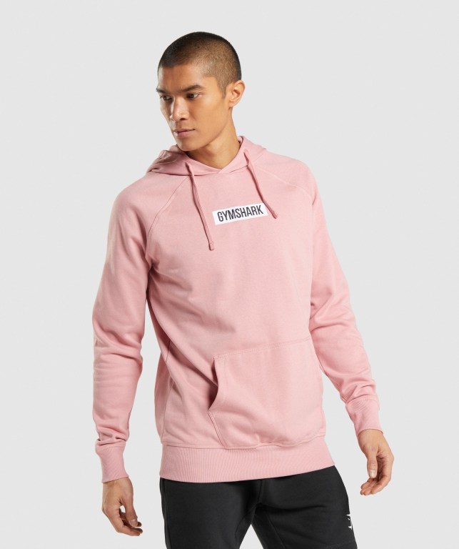 Gymshark Central Men's Hoodies Pink | UAE-29INES