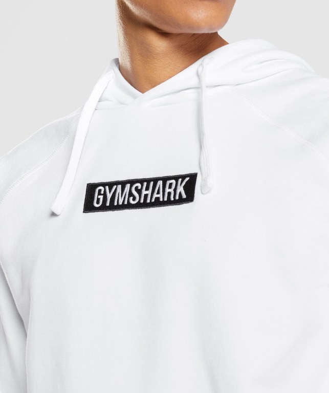 Gymshark Central Men's Hoodies White | UAE-89QWVF