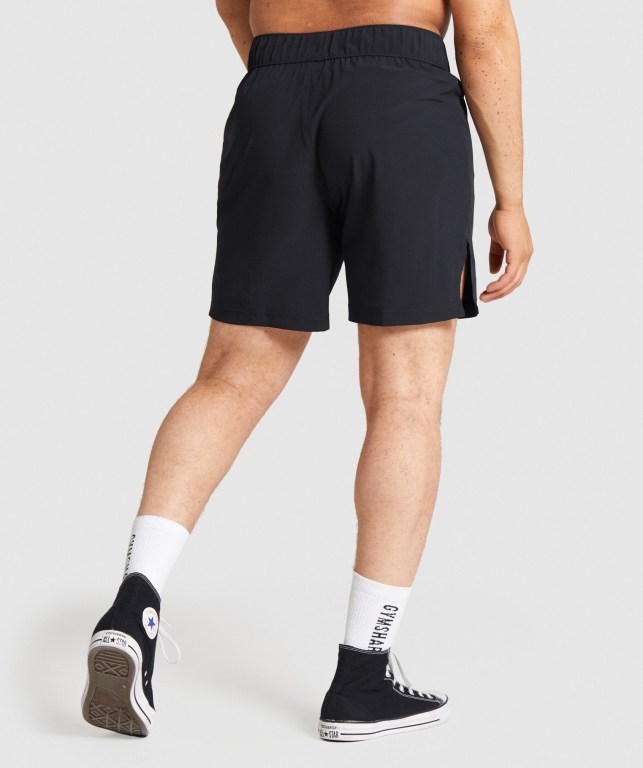 Gymshark Combat Striking Men's Shorts Black | UAE-26MGYQ