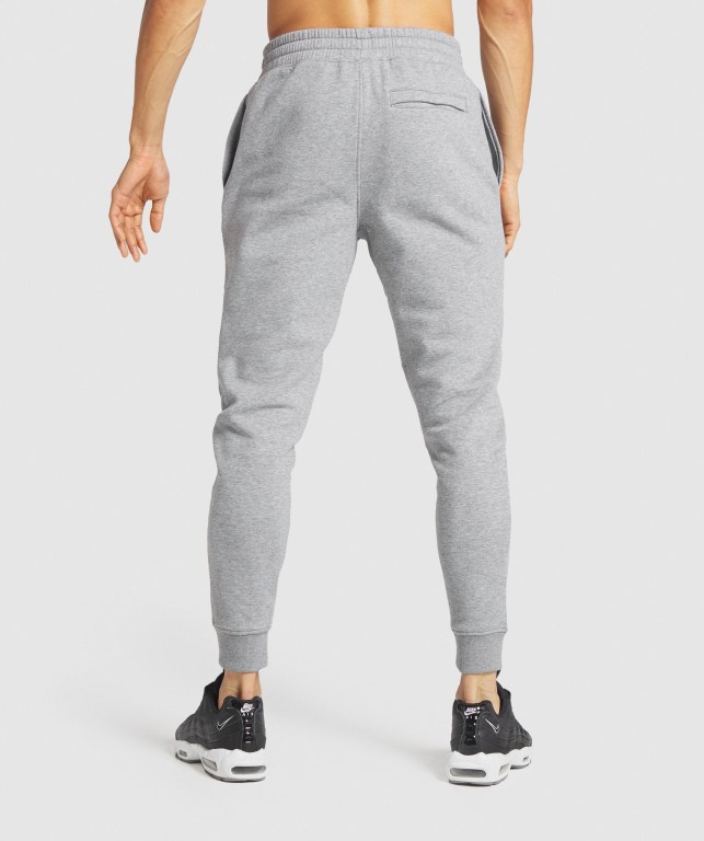 Gymshark Crest Men's Joggers Grey | UAE-51UOBS