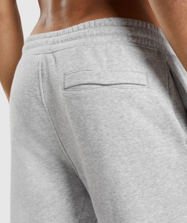 Gymshark Crest Men's Joggers Light Grey | UAE-75MDXL