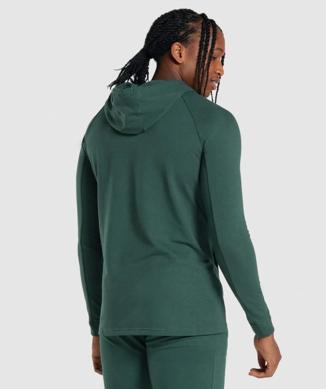 Gymshark Critical 2.0 Men's Hoodies Dark Green | UAE-73OKXT