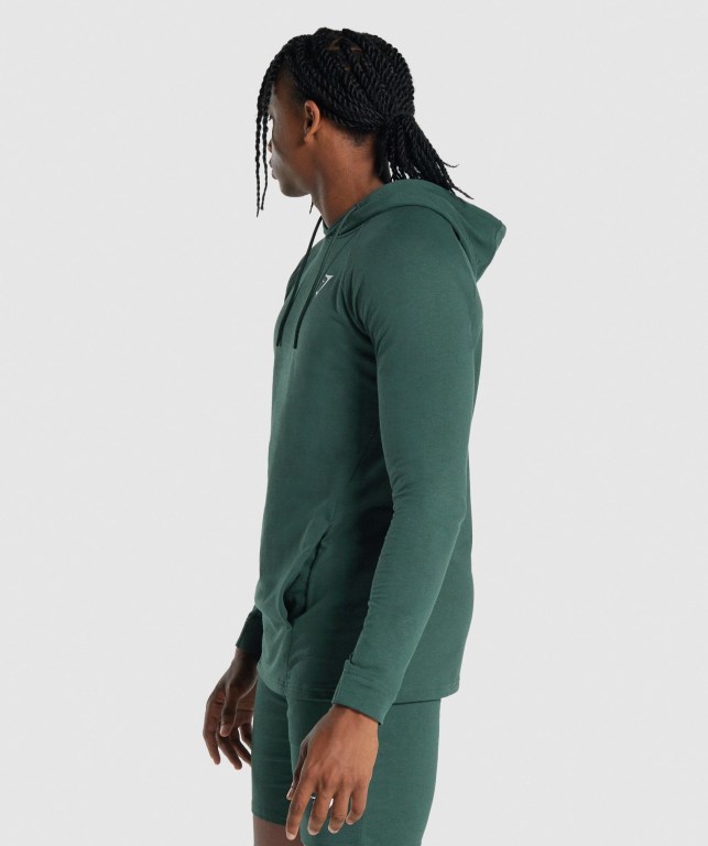 Gymshark Critical 2.0 Men's Hoodies Dark Green | UAE-73OKXT