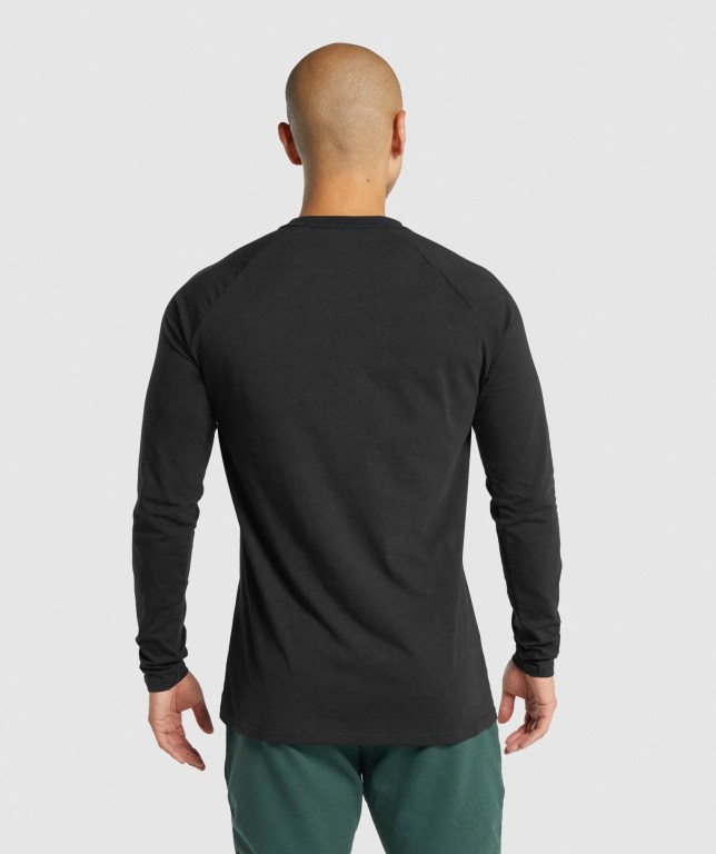 Gymshark Critical 2.0 Men's T Shirts Black | UAE-07KOLG