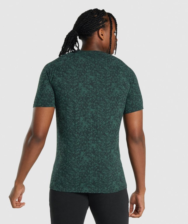 Gymshark Critical 2.0 Men's T Shirts Dark Green | UAE-90PHWA