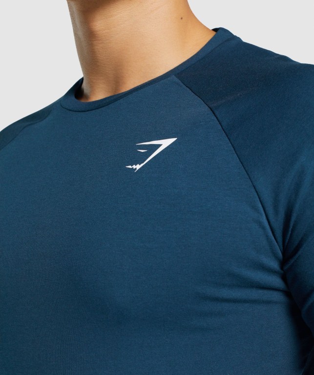 Gymshark Critical 2.0 Men's T Shirts Navy | UAE-71HITG