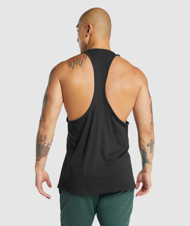 Gymshark Critical 2.0 Men's Tank Tops Black | UAE-36NYAH