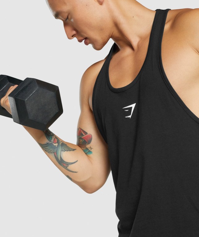 Gymshark Critical 2.0 Men's Tank Tops Black | UAE-36NYAH