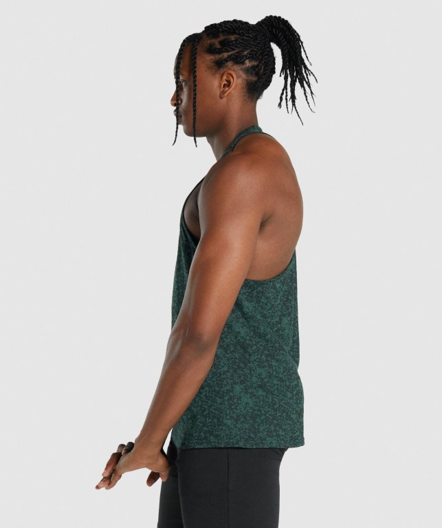 Gymshark Critical 2.0 Men's Tank Tops Dark Green | UAE-67YINK