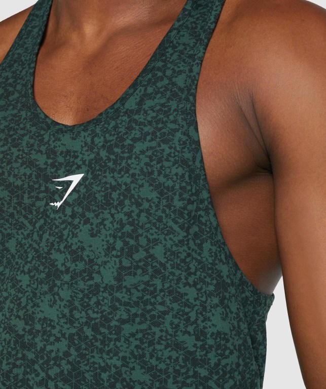 Gymshark Critical 2.0 Men's Tank Tops Dark Green | UAE-67YINK