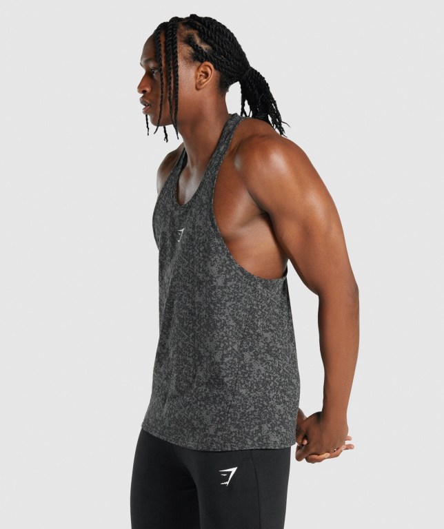 Gymshark Critical 2.0 Men's Tank Tops Grey | UAE-56XEPU