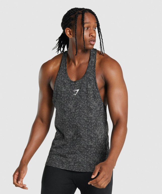 Gymshark Critical 2.0 Men\'s Tank Tops Grey | UAE-56XEPU