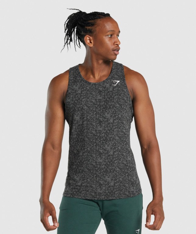 Gymshark Critical 2.0 Men\'s Tank Tops Grey | UAE-86XNCQ