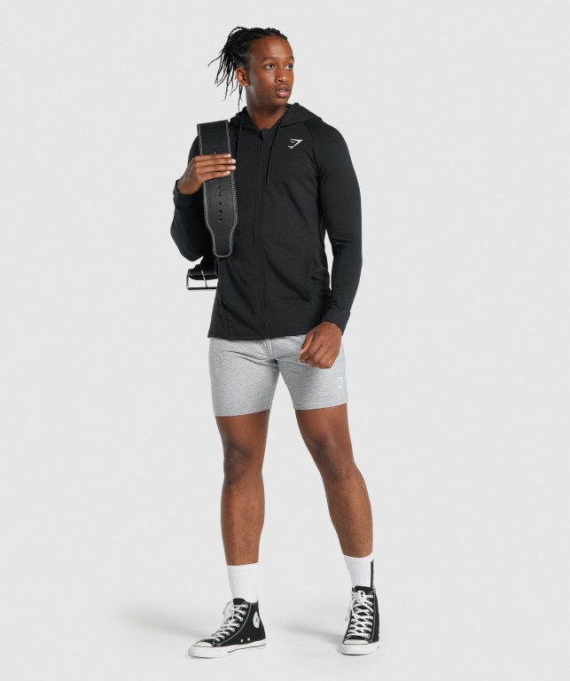 Gymshark Critical 2.0 Zip Up Men's Hoodies Black | UAE-15MEUL