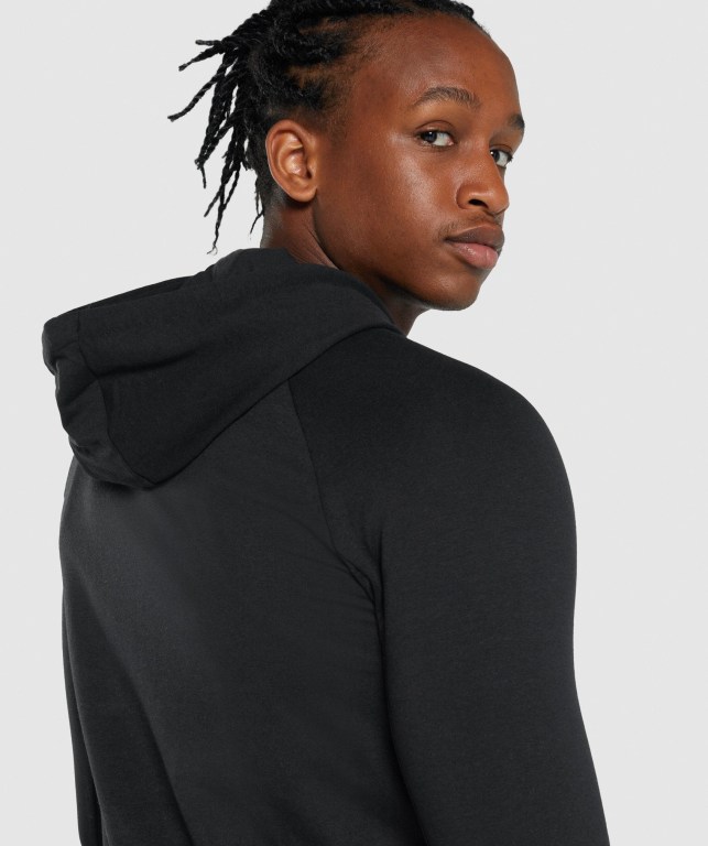 Gymshark Critical 2.0 Zip Up Men's Hoodies Black | UAE-15MEUL