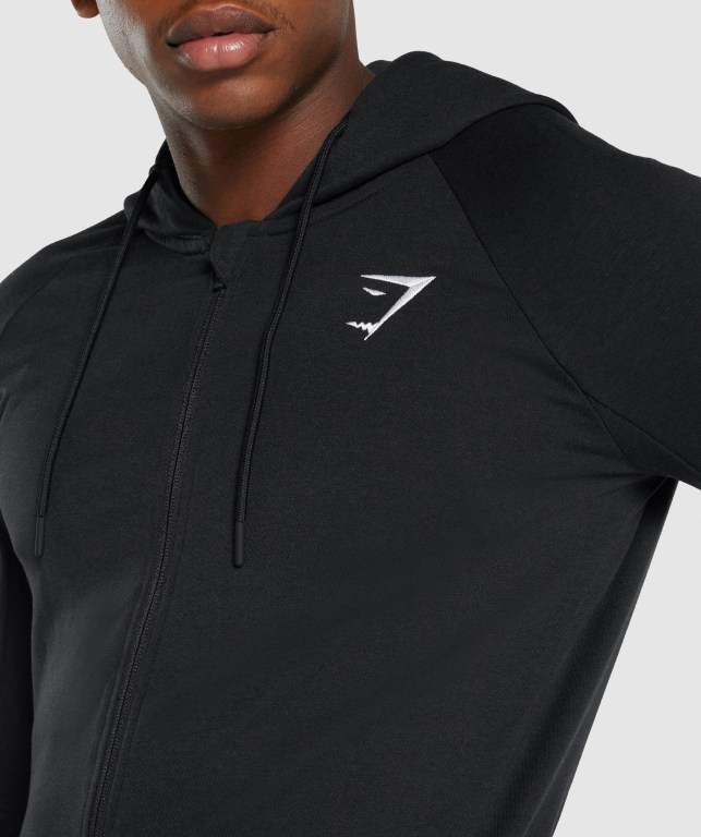 Gymshark Critical 2.0 Zip Up Men's Hoodies Black | UAE-15MEUL