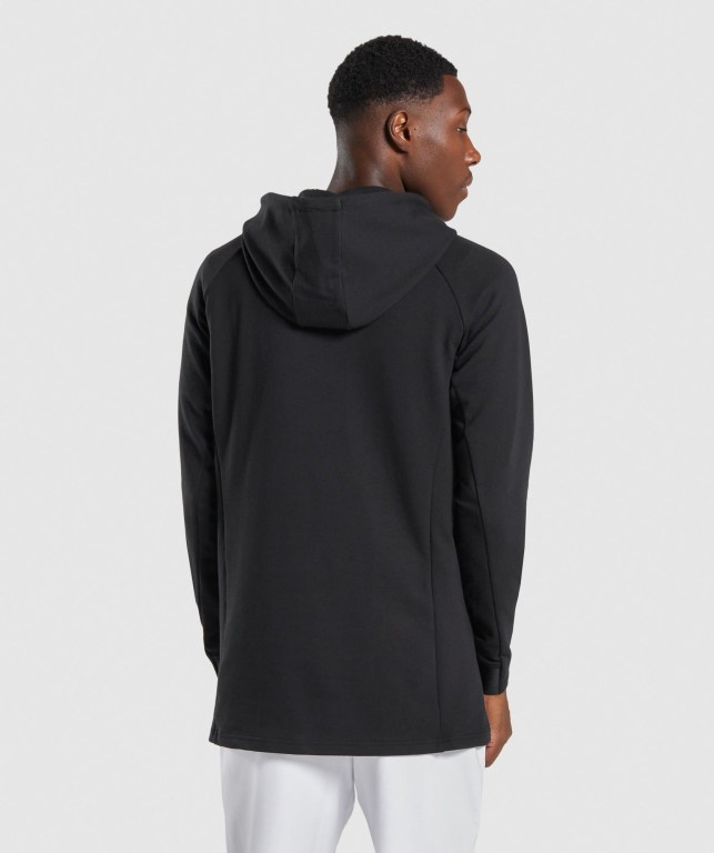 Gymshark Critical Men's Hoodies Black | UAE-59SVXI