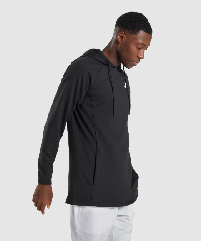 Gymshark Critical Men's Hoodies Black | UAE-59SVXI