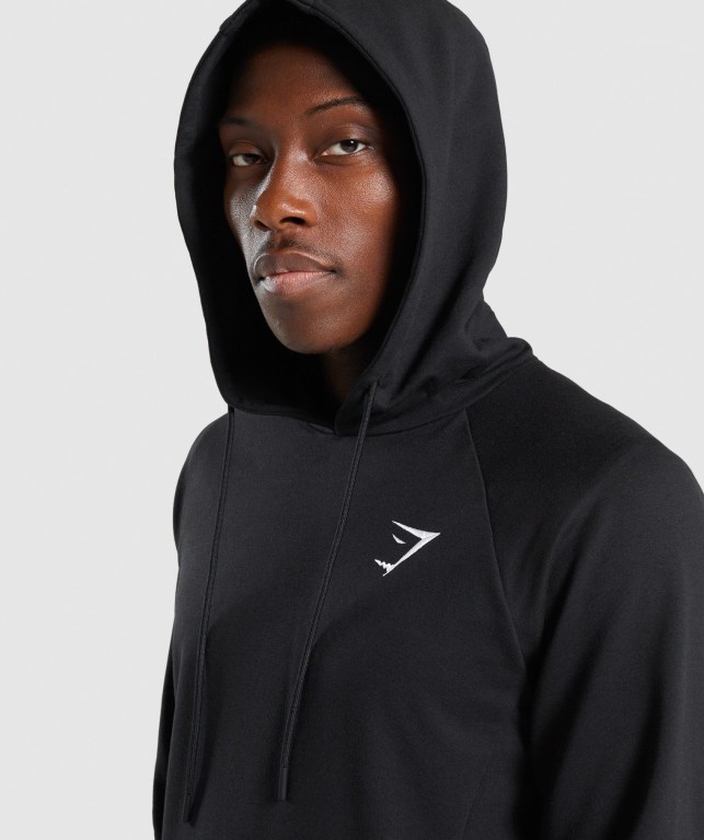 Gymshark Critical Men's Hoodies Black | UAE-59SVXI