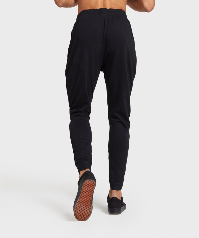 Gymshark Critical Zip Men's Joggers Black | UAE-34NGLE