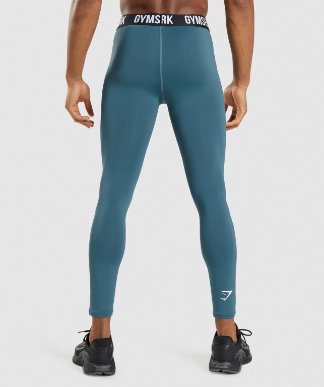 Gymshark Element Baselayer Men's Joggers Turquoise | UAE-08NRIU