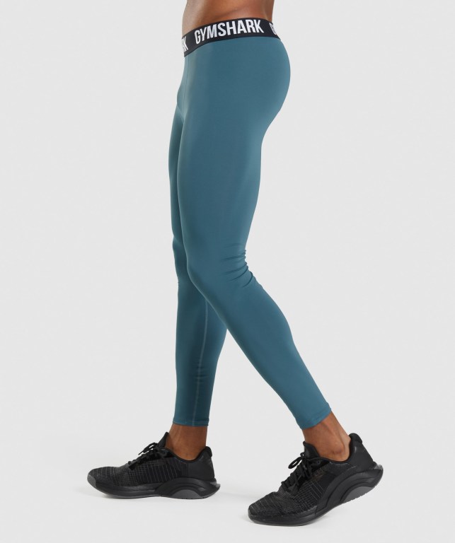 Gymshark Element Baselayer Men's Joggers Turquoise | UAE-08NRIU