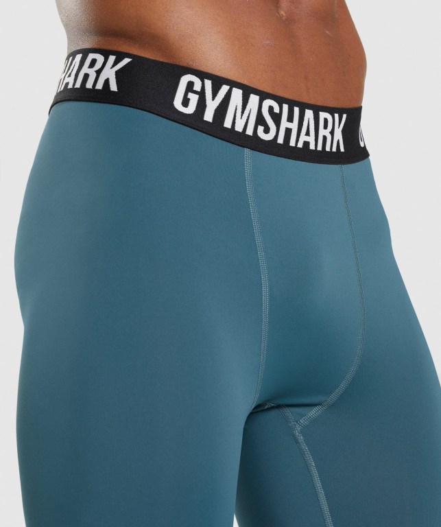 Gymshark Element Baselayer Men's Joggers Turquoise | UAE-08NRIU