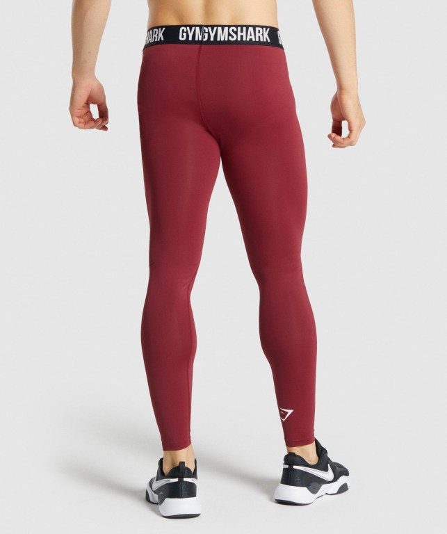 Gymshark Element Baselayer Men's Joggers Burgundy | UAE-13DBUV