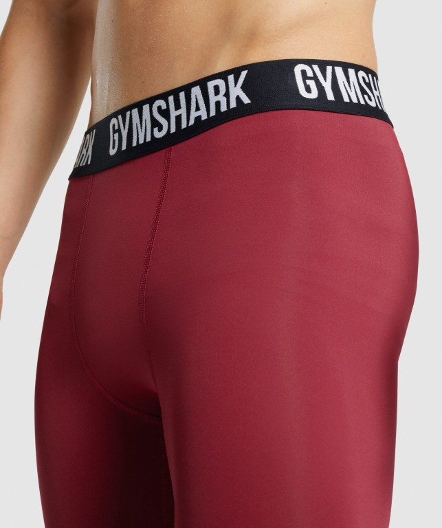 Gymshark Element Baselayer Men's Joggers Burgundy | UAE-13DBUV