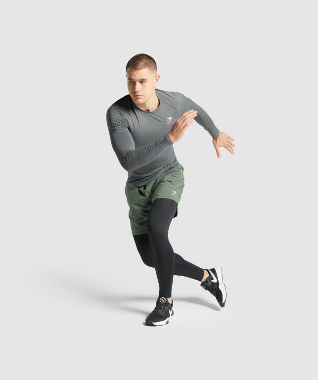 Gymshark Element Baselayer Men's Joggers Black | UAE-57KXZQ