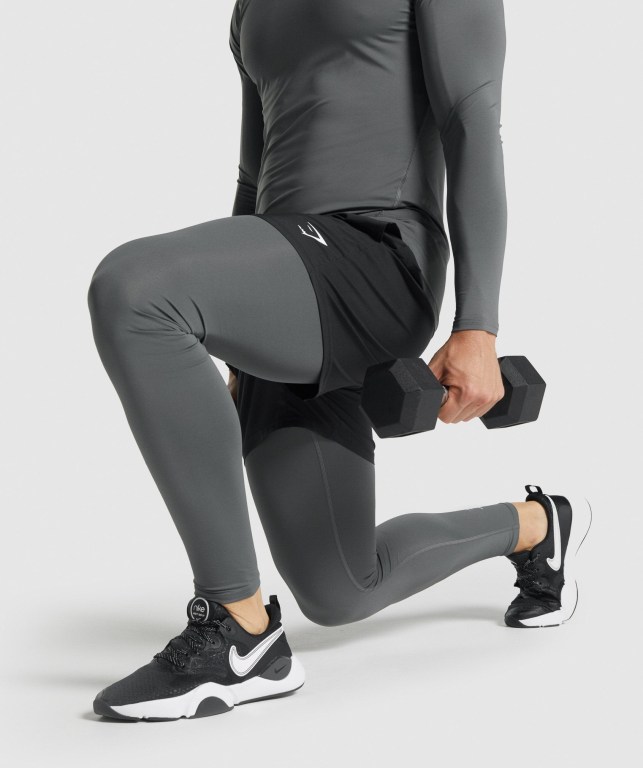 Gymshark Element Baselayer Men's Joggers Grey | UAE-90EUCR