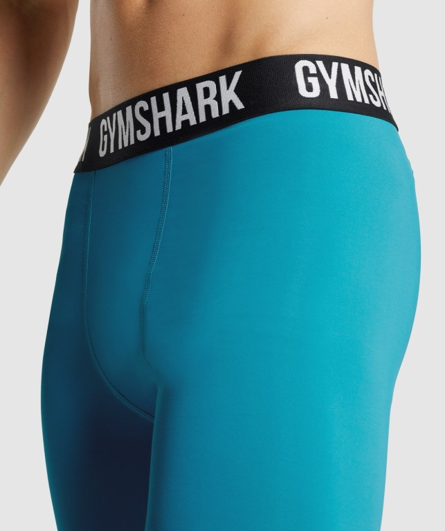 Gymshark Element Baselayer Men's Joggers Blue | UAE-92QYEX