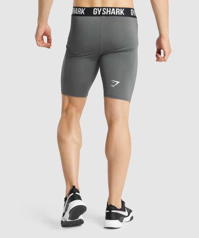 Gymshark Element Baselayer Men's Shorts Grey | UAE-42VLUP