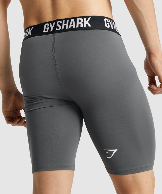 Gymshark Element Baselayer Men's Shorts Grey | UAE-42VLUP