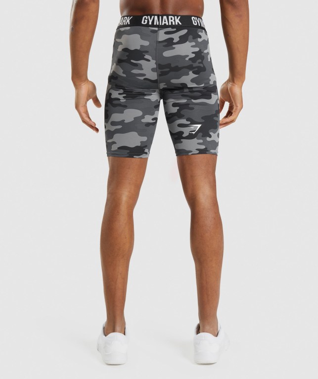 Gymshark Element Baselayer Men's Shorts Grey | UAE-69KUVL