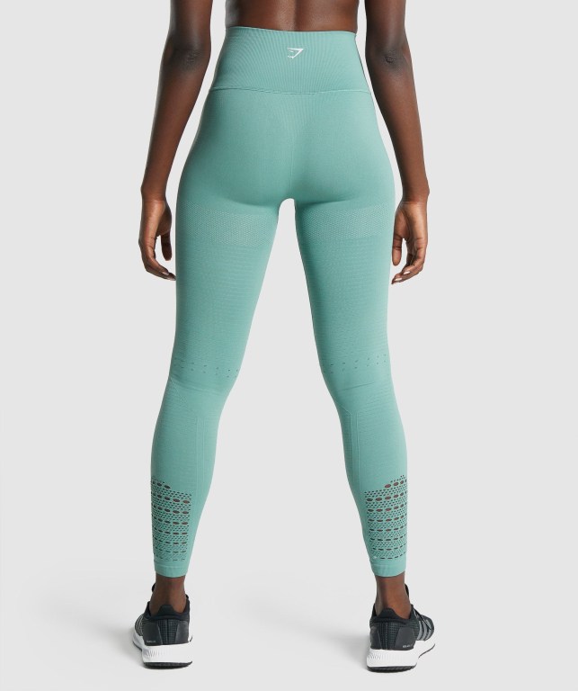 Gymshark Energy Seamless High Waisted Women's Leggings Light Green | UAE-40WKVO