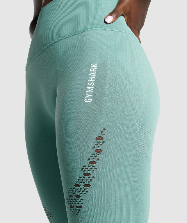 Gymshark Energy Seamless High Waisted Women's Leggings Light Green | UAE-40WKVO