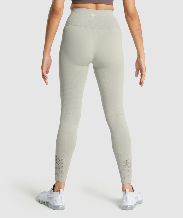 Gymshark Energy Seamless High Waisted Women's Leggings Light Grey | UAE-63HZFI