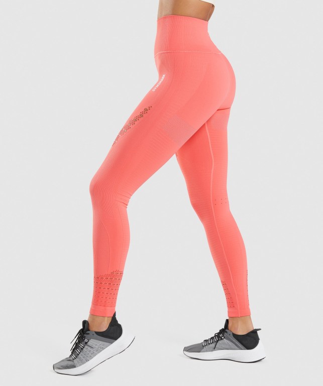 Gymshark Energy Seamless High Waisted Women's Leggings Pink | UAE-72LROC