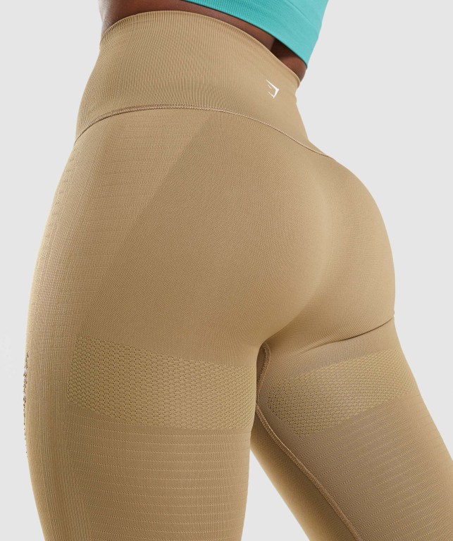 Gymshark Energy Seamless High Waisted Women's Leggings Brown | UAE-72TEHJ