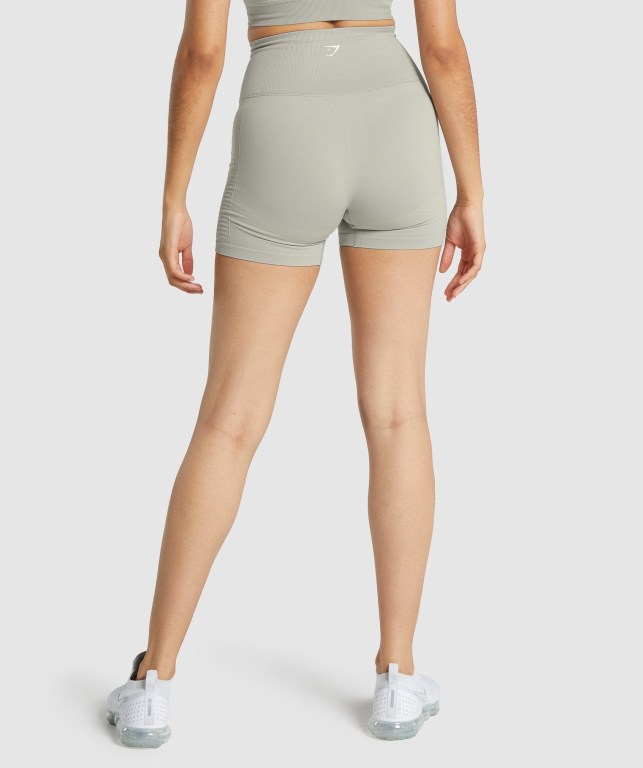 Gymshark Energy Seamless Women's Shorts Light Grey | UAE-95LJXE