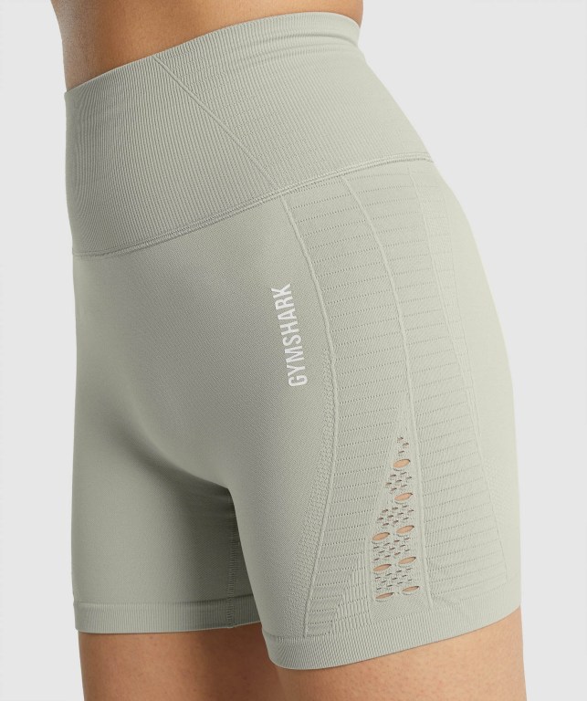 Gymshark Energy Seamless Women's Shorts Light Grey | UAE-95LJXE