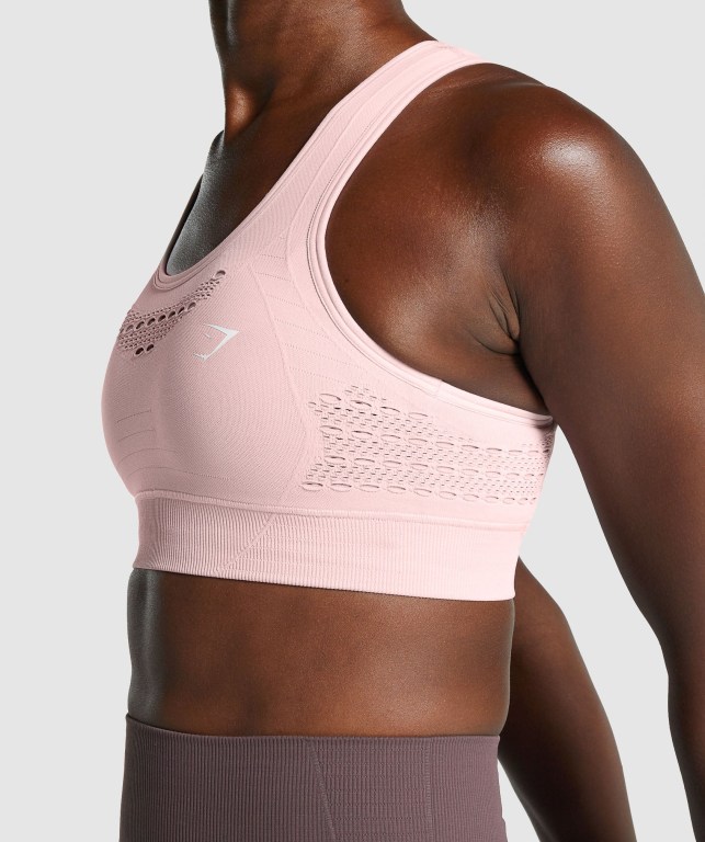 Gymshark Energy Seamless Women's Sports Bra Light Pink | UAE-35XDWP