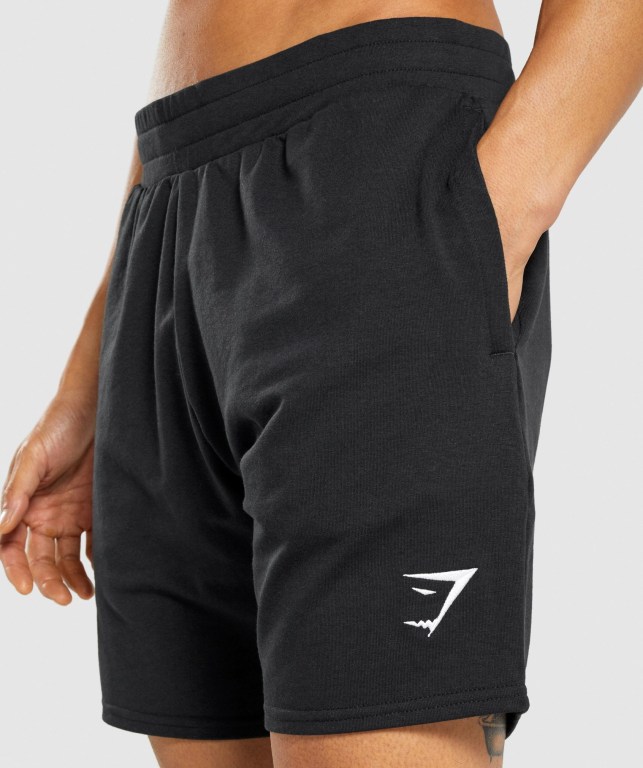 Gymshark Essential 7” Men's Shorts Black | UAE-39XFCE