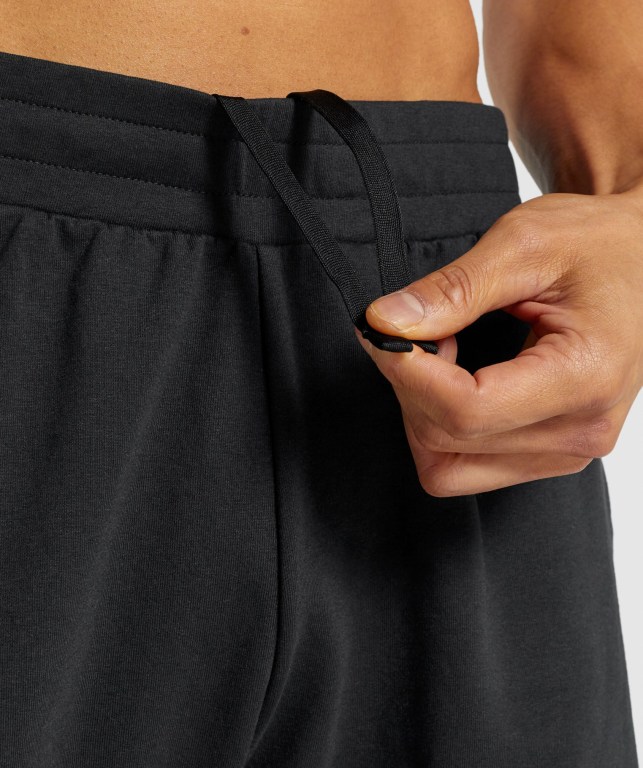 Gymshark Essential 7” Men's Shorts Black | UAE-39XFCE