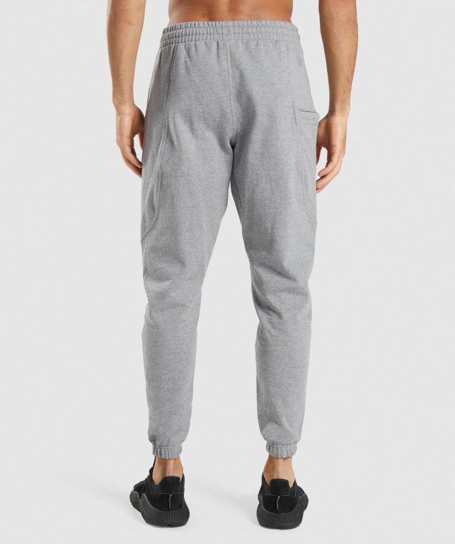 Gymshark Essential Oversized Men's Joggers Grey | UAE-65ZDLB