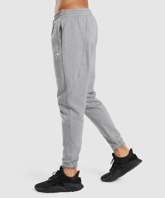 Gymshark Essential Oversized Men's Joggers Grey | UAE-65ZDLB