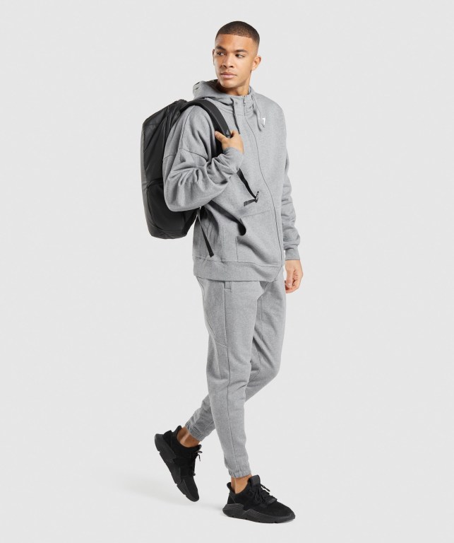 Gymshark Essential Oversized Men's Joggers Grey | UAE-65ZDLB