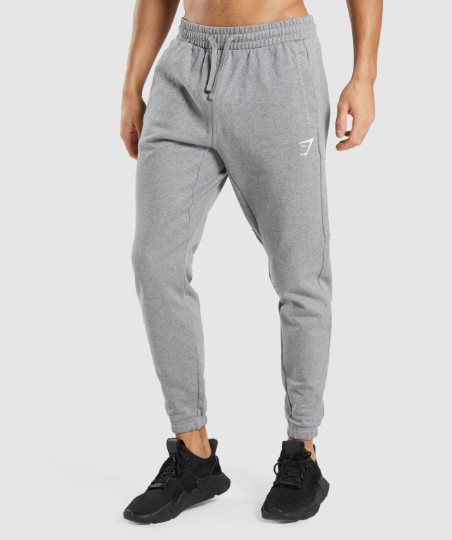 Gymshark Essential Oversized Men\'s Joggers Grey | UAE-65ZDLB