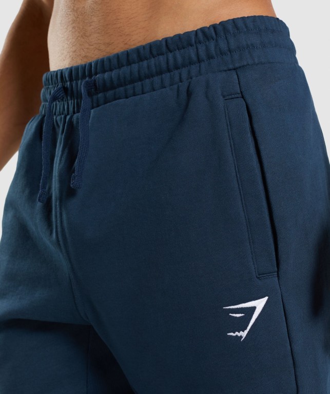 Gymshark Essential Oversized Men's Joggers Navy | UAE-83MNIU